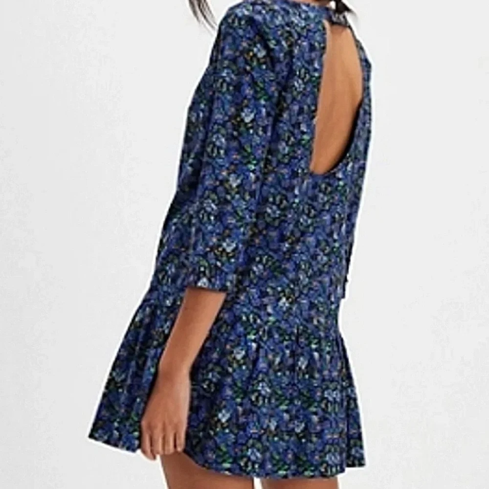Free People Backless Blue Floral Dress - Picture 3 of 5